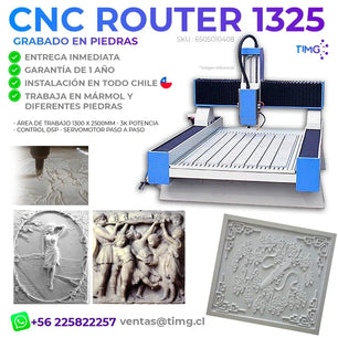 CNC router 1325 grabado en mármol y piedras 3K de potencia