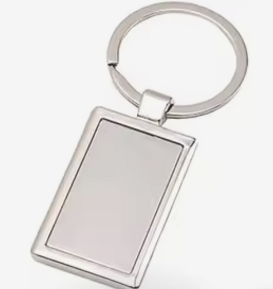 Llavero Metalico Sublimable Rectangular Personaliza para Reuniones, Cumpleaños Souvenir