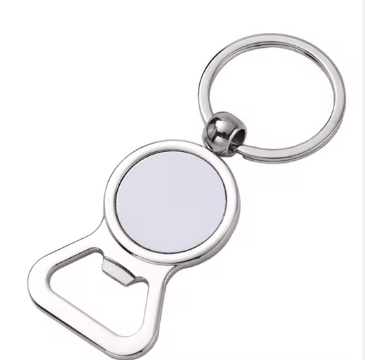 Llavero Metalico Sublimable Redondo  Abridor Personaliza para Reuniones, Cumpleaños Souvenir