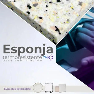 Esponja blanca termoresistente, repuesto estampadora plana, 20x20cm, 38x38cm, 40x60cm