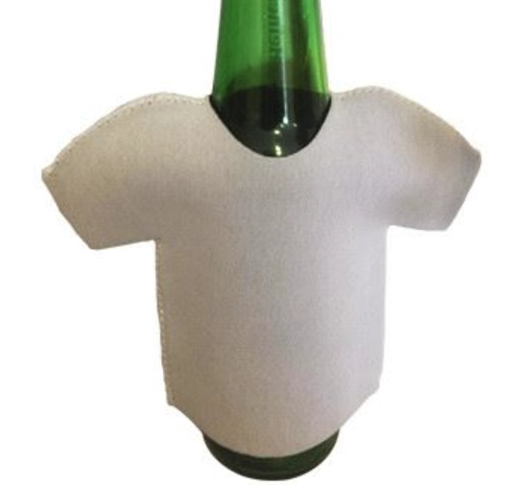 Funda Sublimable para Botella de Cerveza Modelo Camiseta - Ideal para Personalización y Sublimación. Perfecta para Crear Diseños Únicos y Regalos Creativos