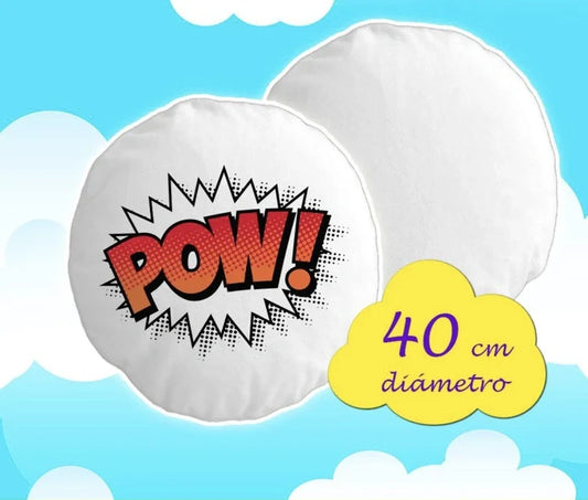 Funda de cojin redondo Sublimable 40*40 cm Poliester Blanco