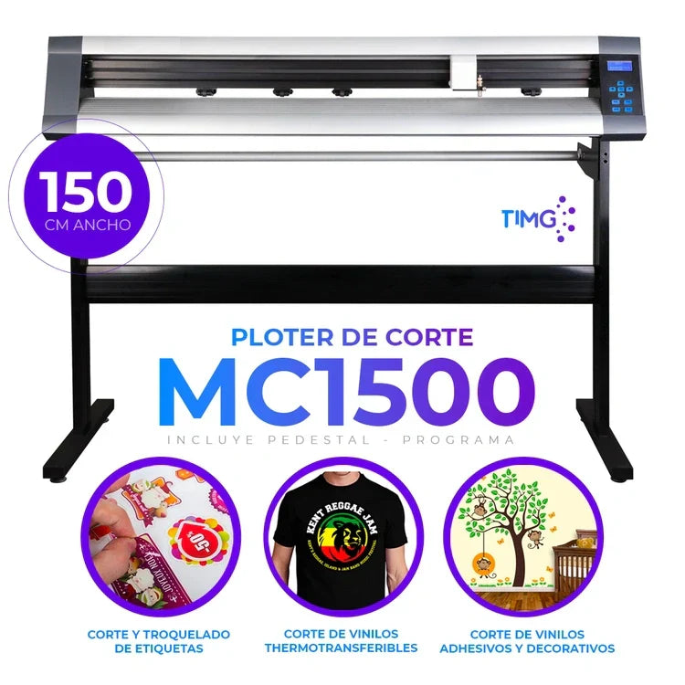 Ploter de corte MC1500 incluye programa Singmaster 150 cm de ancho