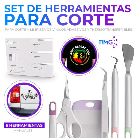 Set de 5 herramientas para corte ideal para vinilos